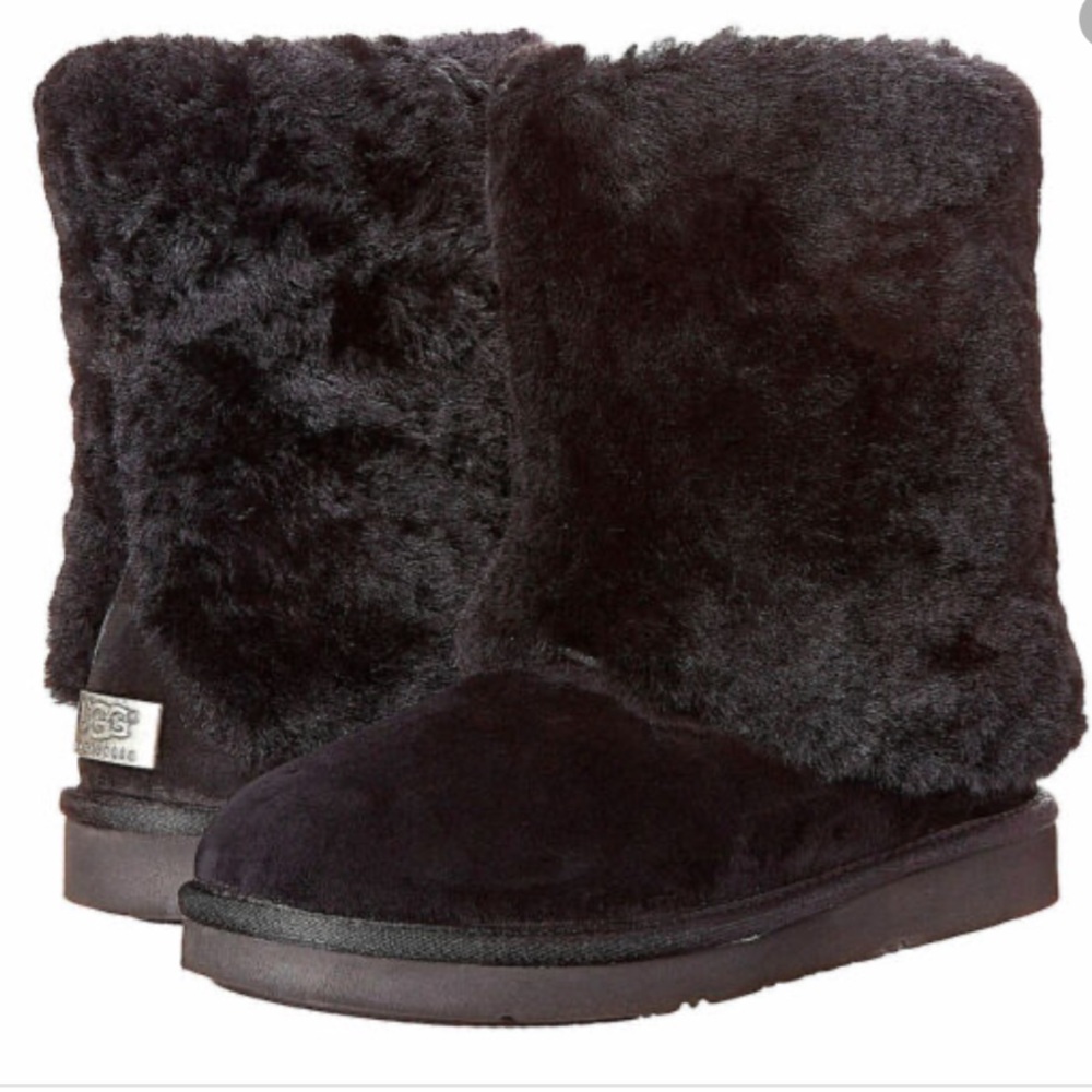 Woman’s black patten Ugg Boot